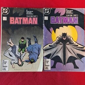Batman Year One by Frank Miller Parts One and Two 1987 DC Comics First Printing
